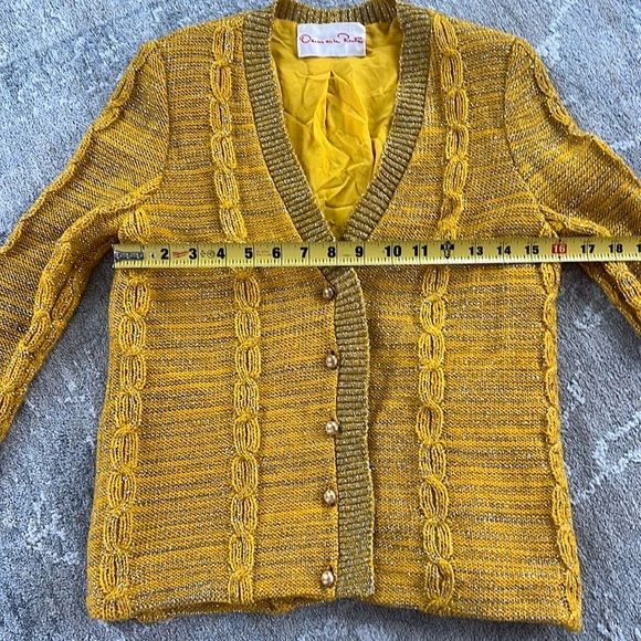 RARE Vintage Oscar de La Renta 1960’s knit cardigan skirt set - Picture 13 of 16